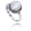 Oval Natural Stone Opal Rings for Women