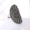 Antique Retro Black Rhinestone Ring