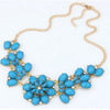 Collares Rhinestone Flower Choke Necklace