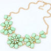 Collares Rhinestone Flower Choke Necklace