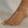 Ankle Bracelet Imitation Pearls Beach Barefoot